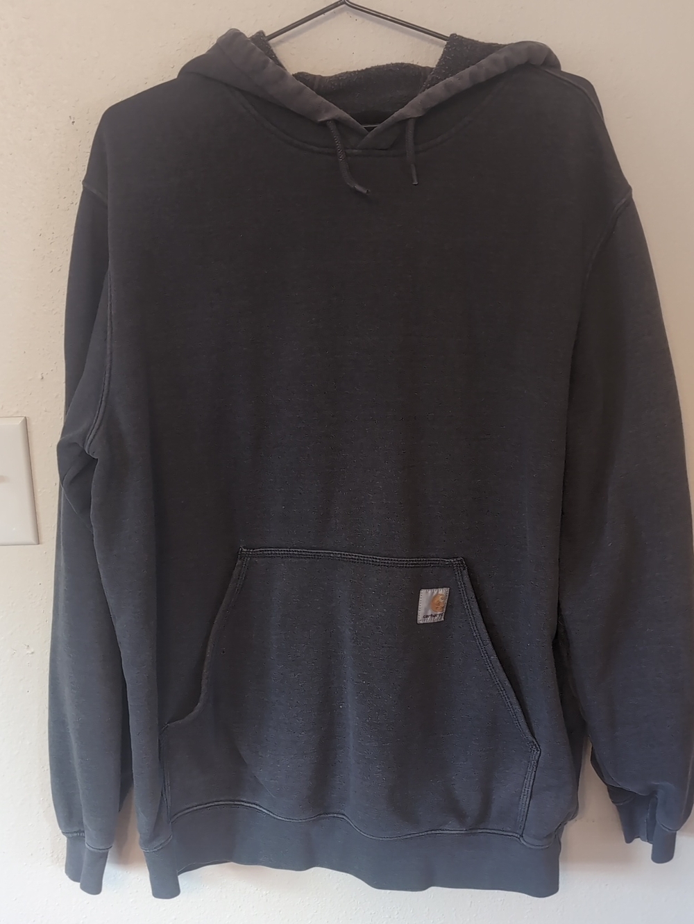 Carhartt Men's Dark Gray Hooded Work Sweatshirt L
